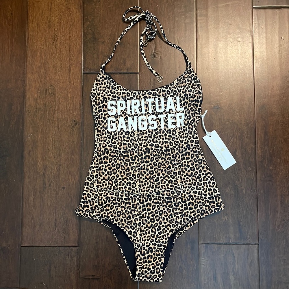 Spiritual Gangster Leopard One Piece NWT